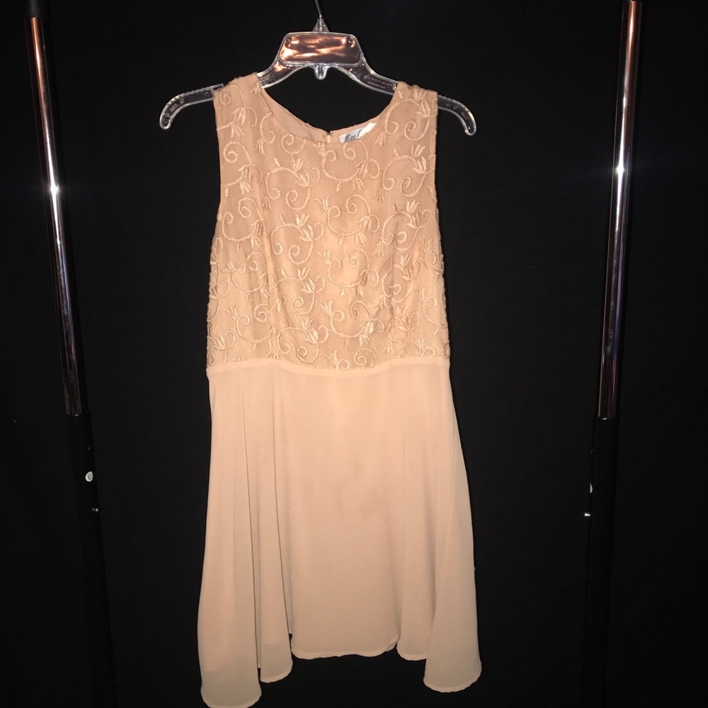 Tan Silk Dress